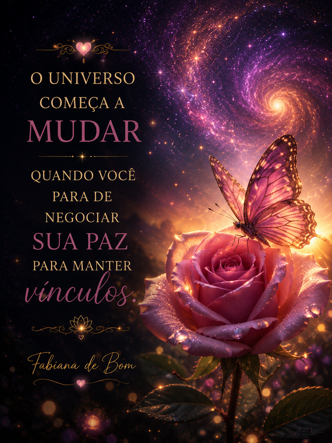 O universo começa a mudar